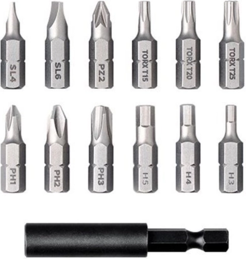 12 puntas S2 con extensión magnética