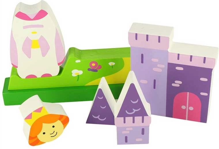 Diseño mágico de castillo de madera de calidad