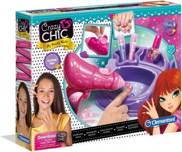Todo para una manicura con purpurina en un solo lugar