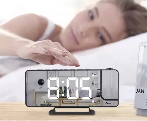 Pantalla LED espejada con dígitos grandes