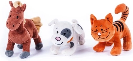 Tres especies populares en una colección