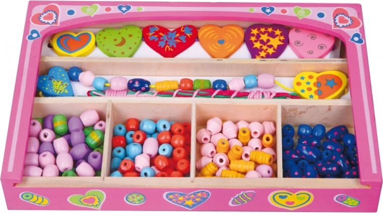 Cajita de madera organizada con compartimentos