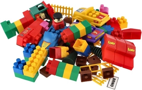 Bloques de plástico de colores