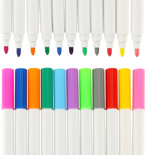 12 rotuladores de tiza de colores incluidos