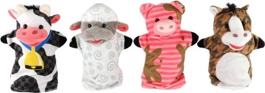 Cuatro marionetas en un solo paquete