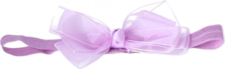 Elegante diadema morada con lazo
