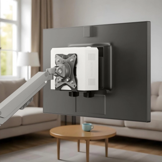 Montaje VESA detrás del monitor y en la pared