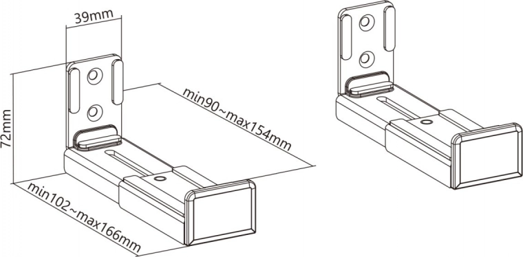Profundidad ajustable de 9–15,4 cm