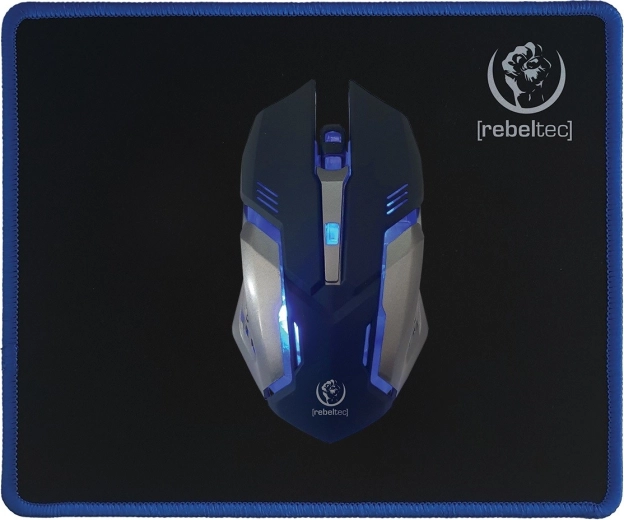 Ratón gaming ergonómico y alfombrilla deslizante