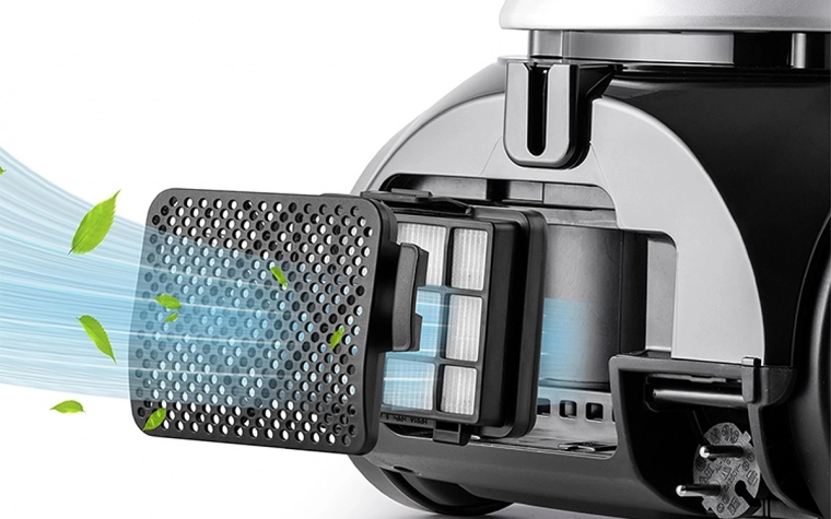 Potente succión y filtración eficaz HEPA 12