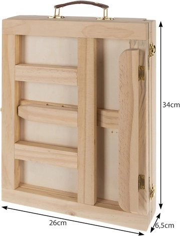 Práctico maletín con estructura de madera