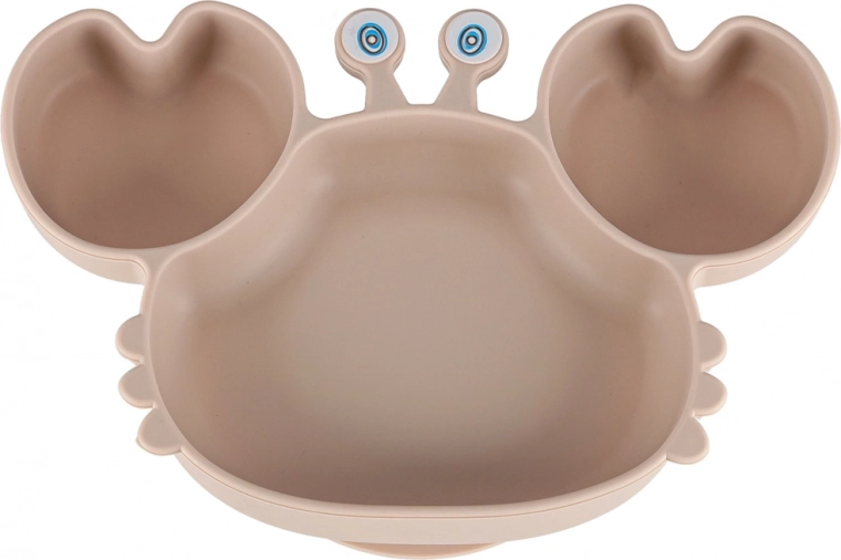 Plato con forma de cangrejo con compartimentos