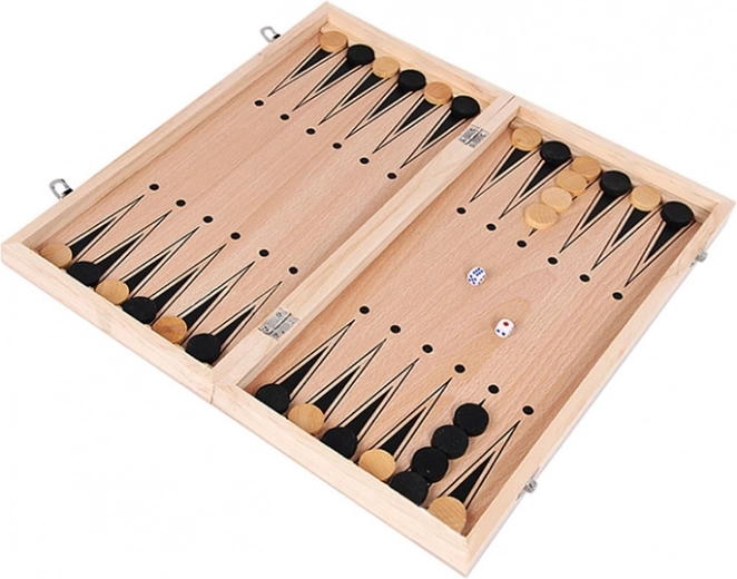 Triktrak (backgammon) en elegante madera