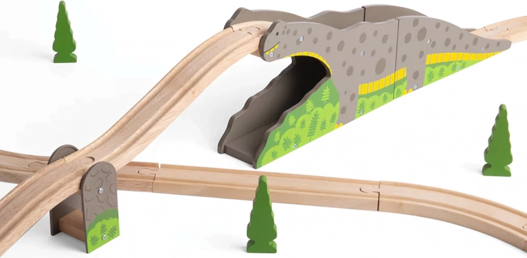 Compatible con vías de tren de madera