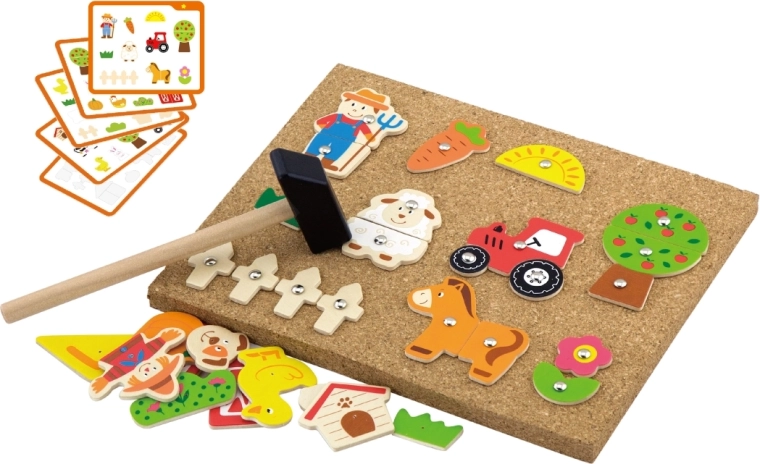 Granja creativa en base de corcho