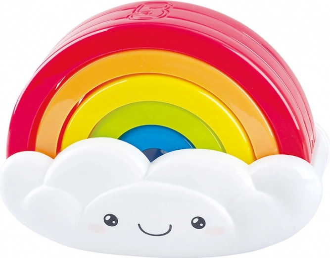 Diseño alegre con nubecita sonriente