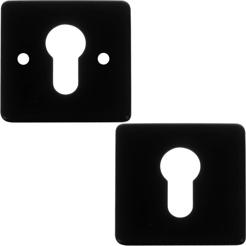 Negro mate moderno con roseta cuadrada