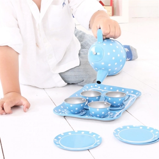 Resistente juego de té de metal