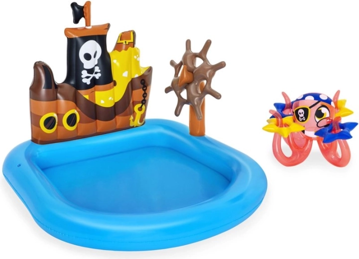 Barco pirata con timón