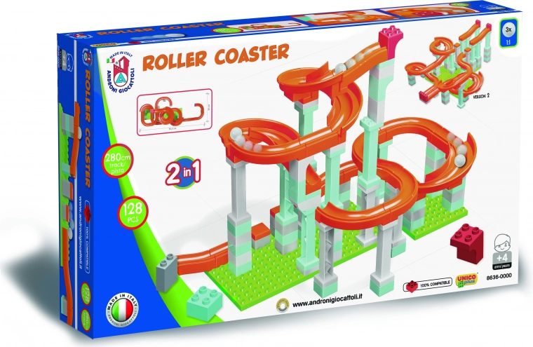 Dos variantes de pista de canicas de hasta 280 cm