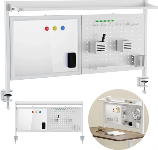Pizarra magnética y pegboard para el máximo orden