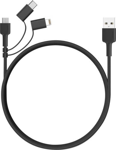 Tres conectores en un solo cable