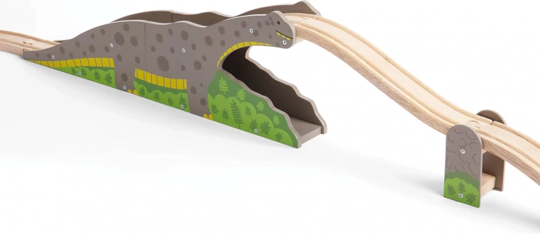 Puente de dinosaurio con paso inferior y superior
