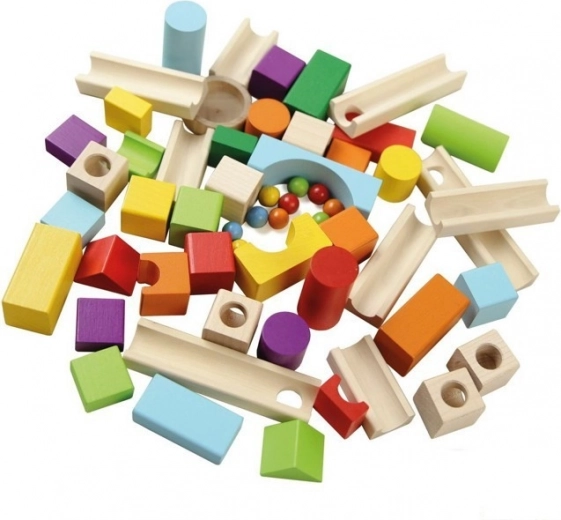 Set de construcción con bloques de colores