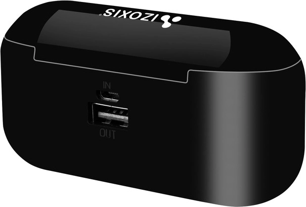 potente powerbank de 2000 mAh en el estuche