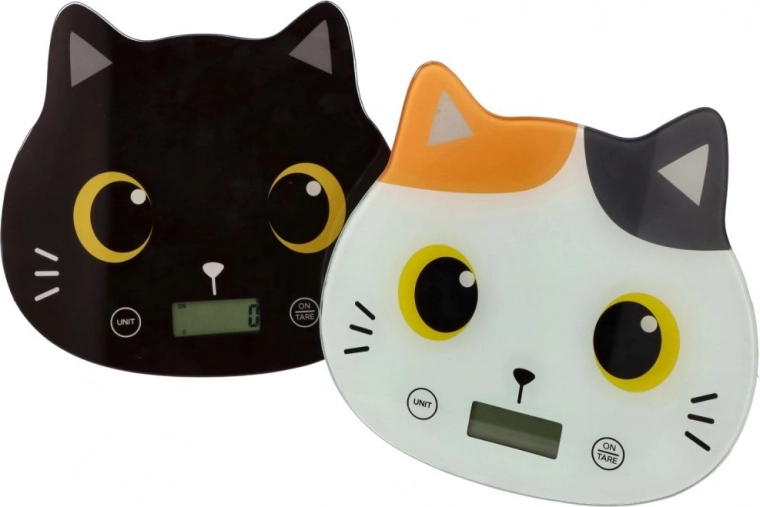 Diseño divertido de gato en dos colores