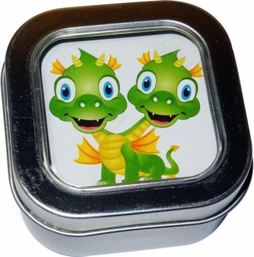 Caja compacta de hojalata para viajes