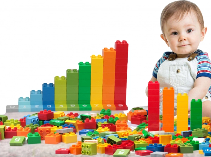 56 piezas de colores para construir de forma creativa