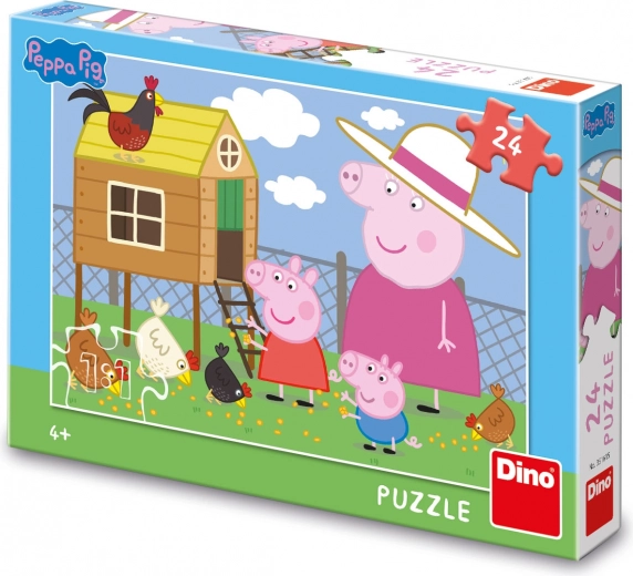 Motivo popular PEPPA PIG con gallinas