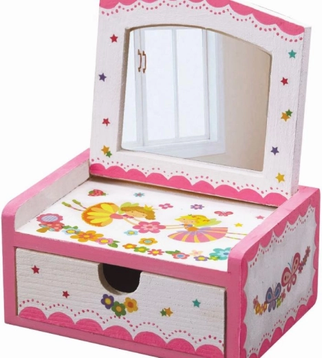 Espejo y cajón para pequeños tesoros