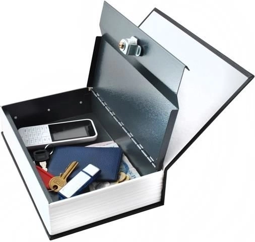 caja metálica con cerradura con llave