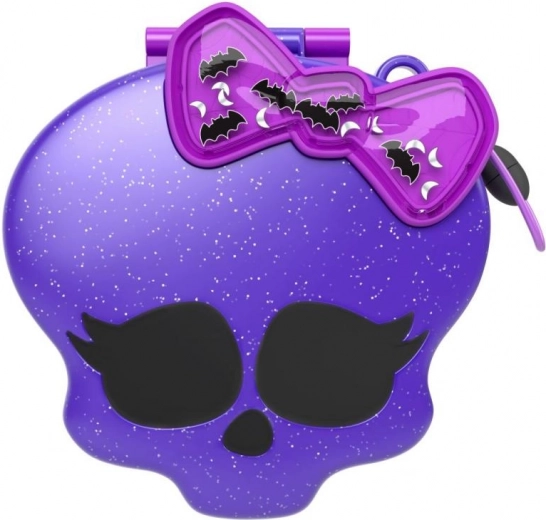 Diseño icónico de calavera con lazo brillante