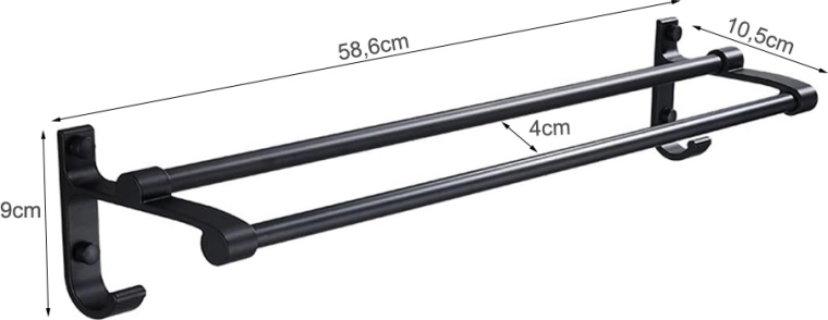 Montaje sencillo en pared y dimensiones prácticas