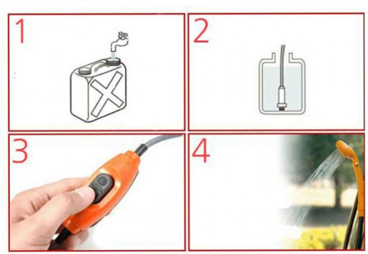 Ducha práctica para acampada