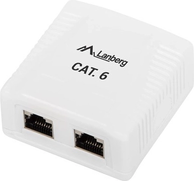 Dos puertos RJ-45 apantallados