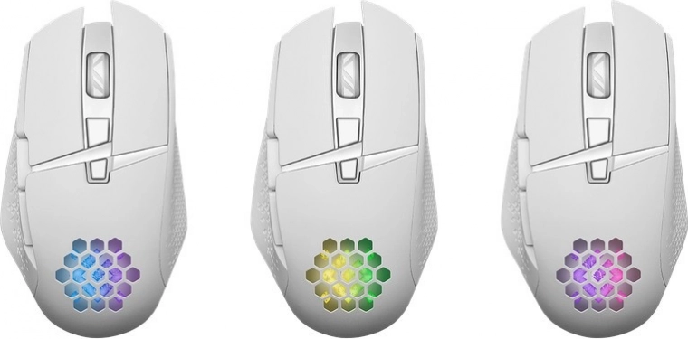 Iluminación RGB y estilo de panal