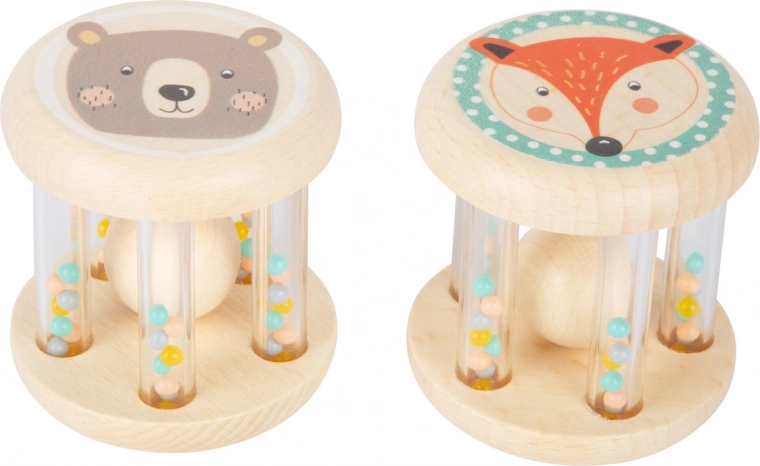 Madera natural y adorables motivos de animales