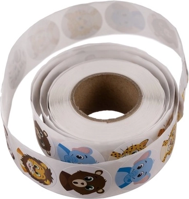 500 pegatinas en un práctico rollo