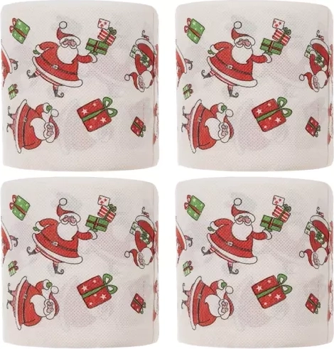 Práctico paquete de 4 rollos para todas las fiestas