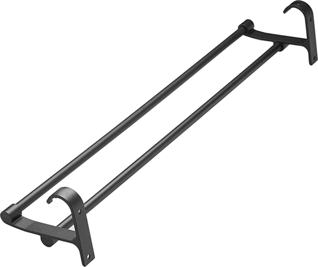 Metal negro resistente y diseño minimalista