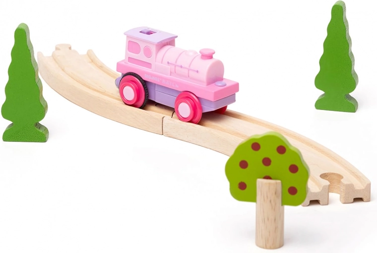 Compatible con circuitos de trenes de madera