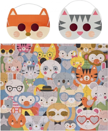 Escena colorida llena de animales