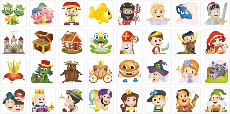 Ilustraciones coloridas de cuentos de hadas