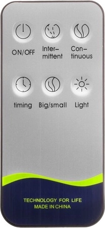 Control remoto, modos de niebla y temporizador