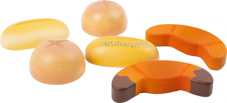 Set realista de 6 piezas de pan