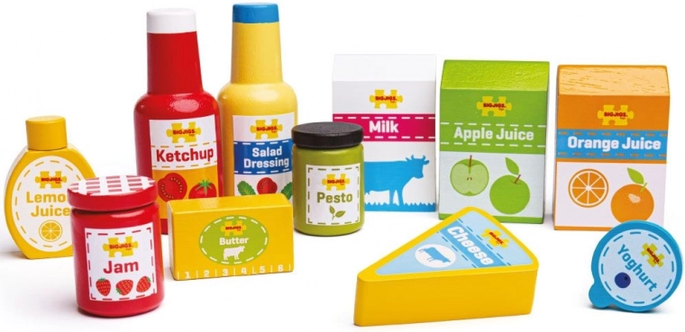 Alimentos de aspecto real para cocinita y tienda